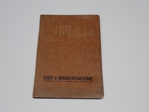 Fiat mod 520 libretto - 520, uso