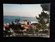 Cartolina Falconara Marittima Villa Comunale Sullo Sfondo Ancona M210