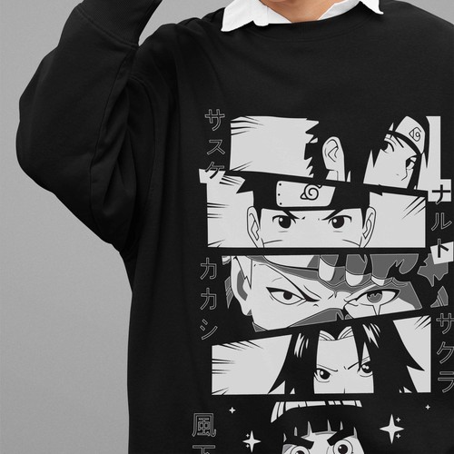 Felpa naruto anime sasuke - anime,