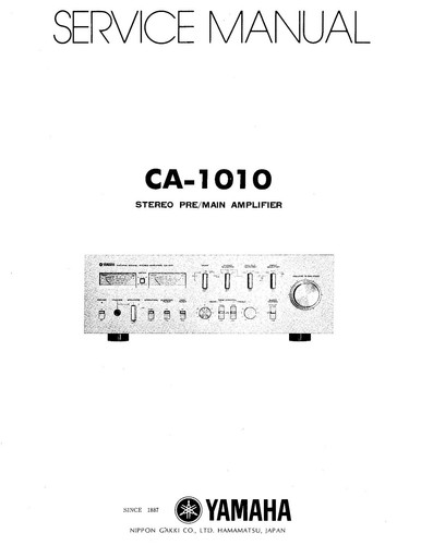 Manuale servizio per yamaha - servizio,