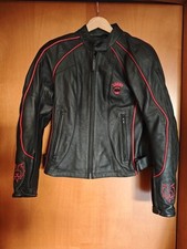 Giacca Moto Donna Suomy In Pelle Nera E Rossa Batman Batgirl Design