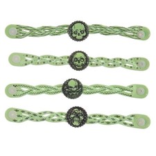 bracciale Braccialetto bambino fluorescente del pirata Teschio chiusura 0KGC