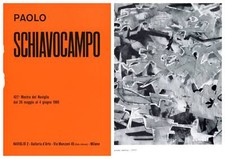 SCHIAVOCAMPO Paolo. Pieghevole della 427 Mostra del Naviglio, Milano 1965