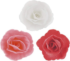 - Conf. 36 Rose in Cialda Decorazioni Commestibili per Torte, Multicolore, 12606