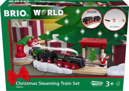 Set treno vapore - treno, natale