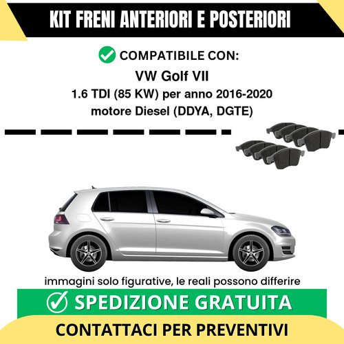 Pastiglie freno ant post - pastiglie, +