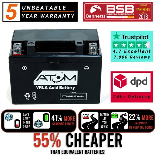 Ytx9 batteria atom senza - ytx9-bs,