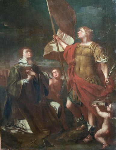 Dipinto olio tela - tela, “san