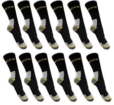 WORK 12 Paia Calzini Calze Tecniche Da Lavoro In Costa e Spugna Unisex in Cotone