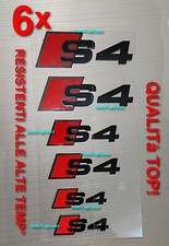 6 ADESIVI AUDI PINZE FRENI S LINE S4 S-line sline CERCHI NERO QUALITà PREMIUM