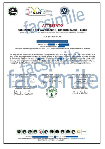 Attestati formazione lgs - di,