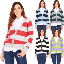 Cardigan Donna Invernale Righe
