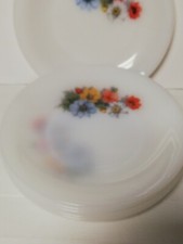 ARCOPAL FRANCE DESSERT ANEMONI  FIORI SET 6 PIATTI DA DOLCE VINTAGE cm.19