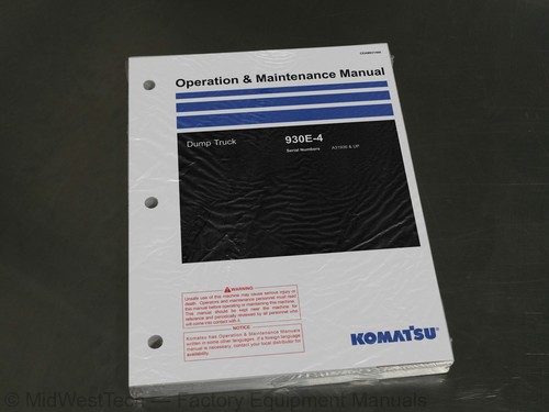 Komatsu 930e dumper - komatsu, manuale