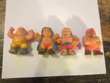 Lotto 4 minifigure lottatori in pvc SOMA 1986 vintage