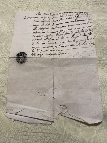 1799 lettera manoscritto - 1799,