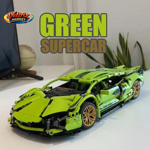Supercar verde mattoncini 1635 - supercar,