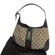 GUCCI 00963 Jackie Line GG Borsa a tracolla in tela Vintage Autentica dal Giappone