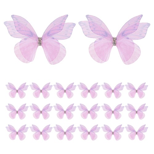20pcs farfalle organza