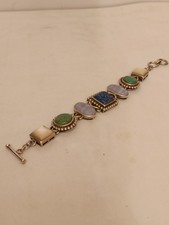 Bracciale Whitney Kelly in Argento 925 Turchese, Pietra di Luna E Lapislazzuli