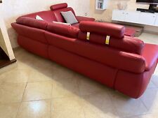 DIVANO IN PELLE 4POSTI angolare cm 275 X 210 X90 Divanitaitalia come Nuovo.