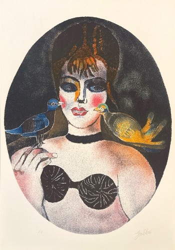 Franco gentilini ragazza con - ragazza,