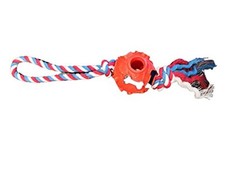 Giocattolo per cane in corda e gomma interattivo cf 1 pz dim. 29 x 7 cm L.202