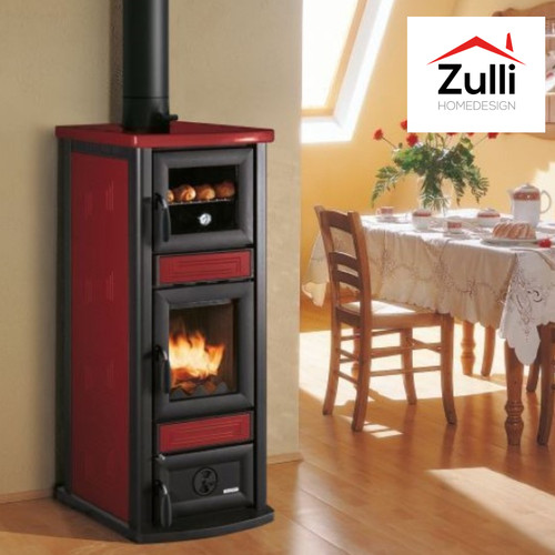 Stufa stuba con forno - forno, rossa