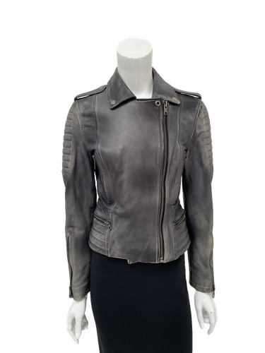 Giacca biker aderente pelle - giacca, in