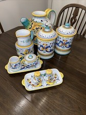 Deruta Italian pottery set