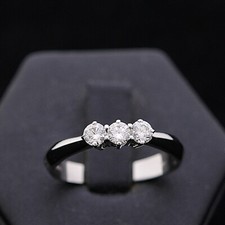 TRILOGY CRIVELLI IN ORO 18KT DIAMANTI NATURALI 0.44 CT H VVS1 CON CERTIFICATO