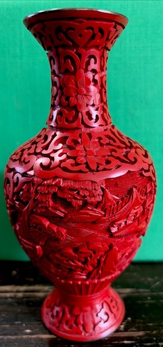 Vaso vintage cinabro rosso - vaso,