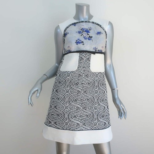 Mini abito smanicato - , jacquard