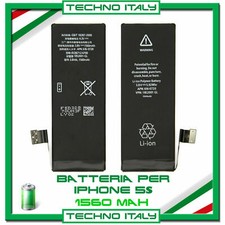 BATTERIA RICAMBIO PER APPLE IPHONE 5S 1560mAh PARI ORIGINALE - ZERO CICLI