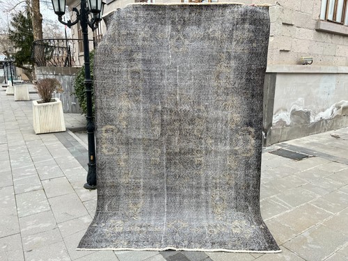 Tappeto turco vintage overdyed