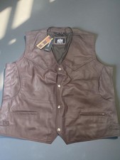 Gilet uomo marrone vera pelle