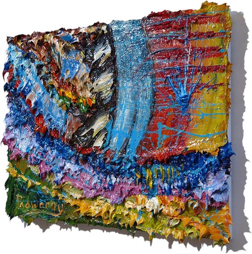 Olio paesaggio pittura - olio, arte