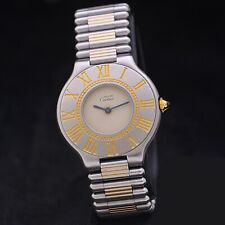 Cartier Must 21  gold steel 31 mm serviced + box