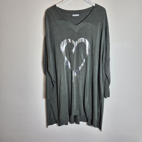 Maglione maglia oversize verde