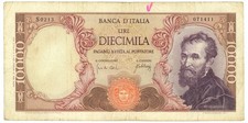 10000 LIRE BANCA D'ITALIA MICHELANGELO MEDUSA 20/05/1966 qBB