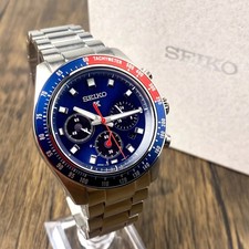 Orologio Uomo Seiko Prospex Speedtimer Quadrante Blu Quarzo Solare Orologio Uomo SSC913
