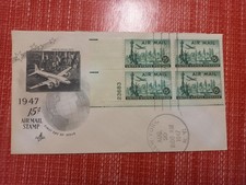 FDC USA 1947 Air Mail 15c