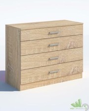 KIT CASSETTONE COMò CAMERA DA LETTO 4 CASSETTI CM.70X40X72H EFFETTO ROVERE