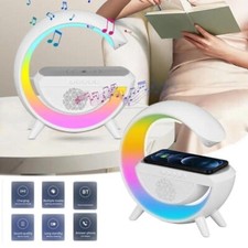 Lampada da tavolo LED atmosfera multicolore cassa bluetooth caricatore wireless