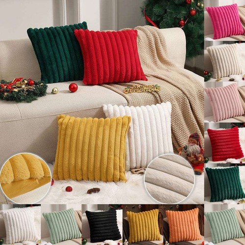Federa cuscino peluche righe - federa,