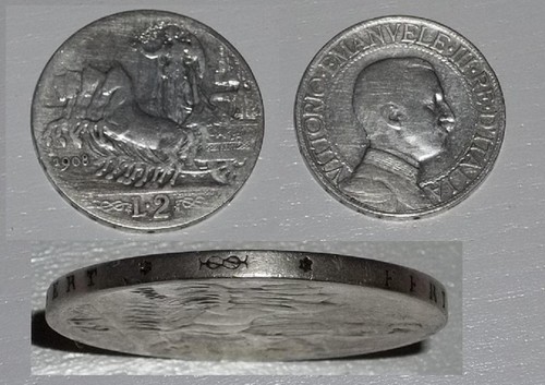 Autentica lire argento 1908 - lire,