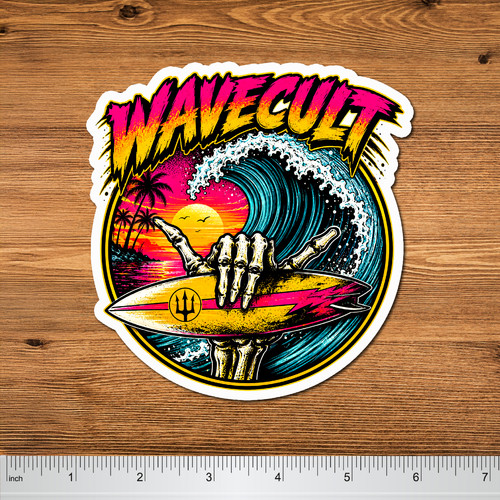 Adesivo surf wave cult - adesivo,