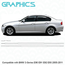Adatto per BMW Serie 3 Alpina E90 E91 E92 E93 Stile Spilla Laterale Strisce Grafica Decalcomania M3