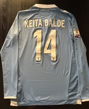 Keita balde 14 Match Worn Lazio home Longsleeves 2014/15 Coppa Italia vs Varese