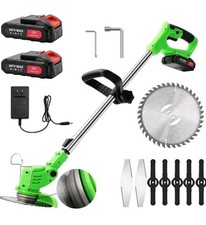 DECESPUGLIATORE A BATTERIA TAGLIABORDI ELETTRICO 800W TAGLIAERBA 2 BATTERIE 48V